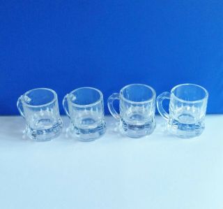 Set Of 4 Vintage Federal Glass 