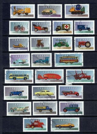 Canada - 1996 Historic Land Vehicles - Series 5 - Scott 1605a To 1605y -