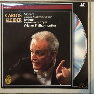 Carlos Kleiber Conducts Mozart & Brahms Symphonies Vienna Philips Laserdisc 1992