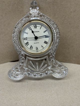 Vintage Shannon Crystal Designs Of Ireland Mantle 6 " Clock