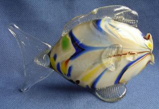 Vintage Murano - Art Glass Fish Vase - 17.  5 Cm Long - Prone - Vibrant Colours