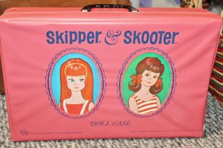 Vintage Skipper Scooter Doll Case By Mattel Peach Color Minty With Accessory B