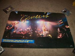 Vintage Genesis 3 Sides Live Promo Poster 22 X 32 "