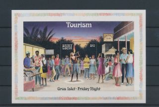 Lm62691 St Lucia Tourism Firebreather Good Sheet Mnh