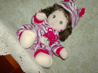 Vint 1980s Mattel My Child Baby Doll With Dark Hair Brown Eyes Halloween Tiger