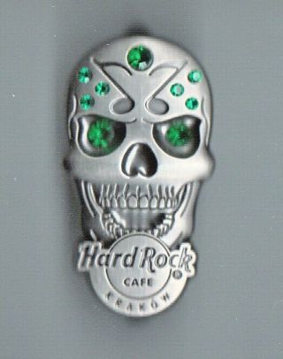 Hard Rock Cafe Pin: Krakow 3d Gem Skull Le100