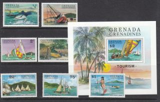 Grenada Grenadines 1976 Tourism Set Mnh And Mini Sheet Mh