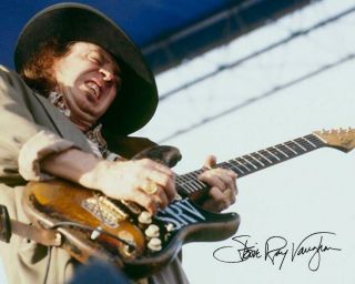 Reprint - Stevie Ray Vaughan Autographed Signed 8 X 10 Photo Poster Guitar