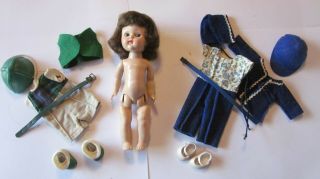 Vintage Vogue Ginny Slw,  1956 Gym Kids 6028 Tagged Doll Clothes:muffie,  Ginger