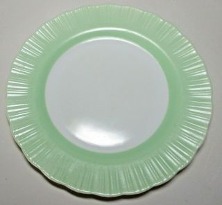 Euc Vintage Macbeth Evans Cremax " Bordette Green " Dinner Plate 9 "