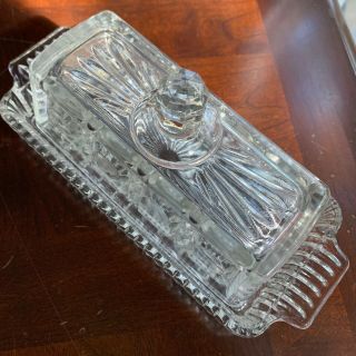 Federal Glass Co.  Windsor Vintage Butter Dish & Cover Euc