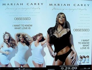 Mariah Carey Island Records 2 - Sided Promo Poster Memoirs Of An Imperfect Angel