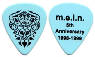 Melissa Etheridge Guitar Pick : M.  E.  I.  N.  5th Anniversary 1998 1999 Blue