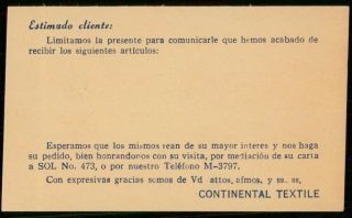 MayfairStamps Habana 1 Cent Continental Textile Postal Stationery Card WWG6 2