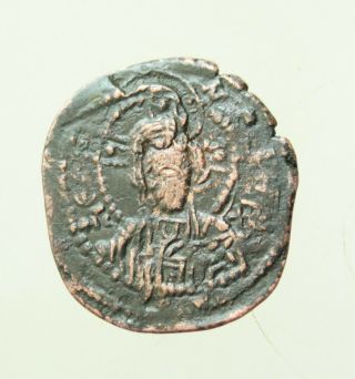 Constantine X (1059 - 1067).  Æ 29mm,  7g Christ Pantocrator / Constantine X Cross 2