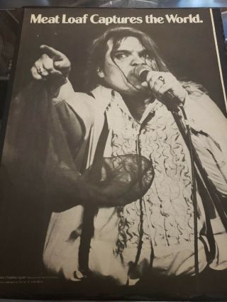 Vintage 1970s Meat Loaf Captures The World Trade Advert Promo Ad Poster 11x14