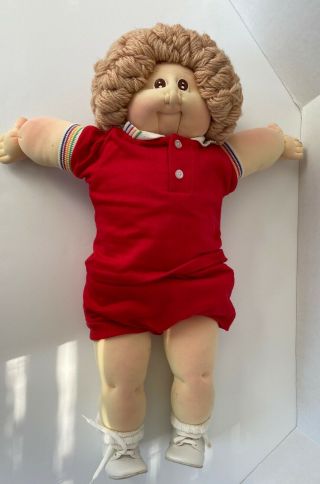 Vintage 1983 Cabbage Patch Doll Little People Soft Sculpture 23 " Signed
