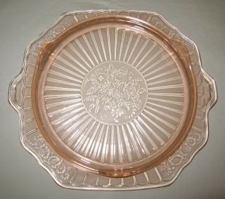 Pink Depression Glass MAYFAIR OPEN ROSE 10 