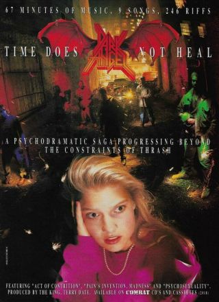 Dark Angel Time Does Not Heal Combat Records 1991 8x11 Promo Poster Ad