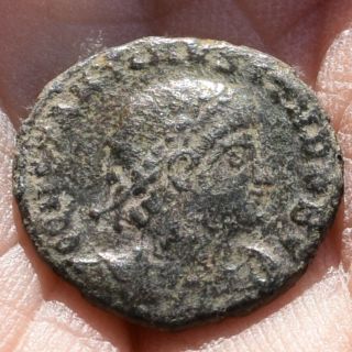 Authentic Bronze Ancient Roman Coin From The 4th Century Ad.