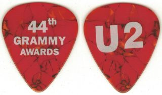 U2 - - 2002 Grammy Awards Guitar Pick Bono/edge/adam - Red