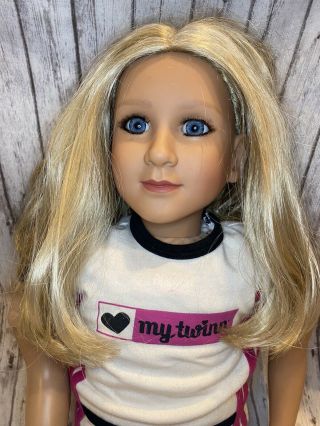 Vintage My Twinn Doll With Long Blond Hair And Blue Eyes