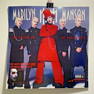 Marilyn Manson Promo Flat Golden Age Of Grotesque Poster 12 " Double Sided 2003