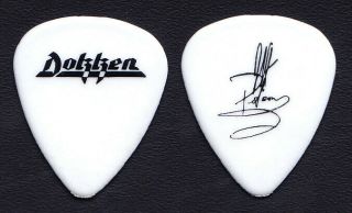Dokken Jeff Pilson Signature White Guitar Pick - 1988 Monsters Of Rock Tour