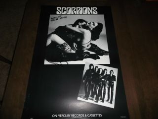 Scorpions Love At First Sting 1984 22 X 33 Promo Poster Record Store Display