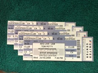 Tom Petty & The Heartbreakers/steve Winwood 7 - 2 - 08 Concert Ticket Stub Chicago