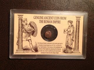 Ancient Coin From The Roman Empire Cased With History &