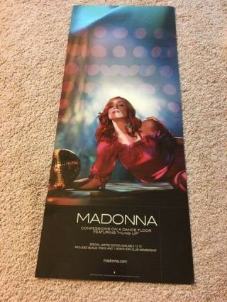 Madonna Confessions On A Dance Floor Promotion Music Poster 29 " X 12 "