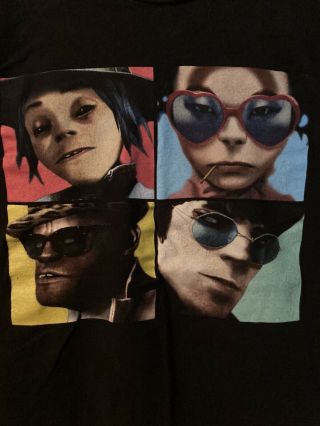 Gorillaz Humanz Tour 2017 Crew Member’s T - Shirt Xl