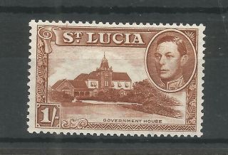 St Lucia 1938 George 6th 1/ - Brown Sg,  135 M/mint Lot 6283a