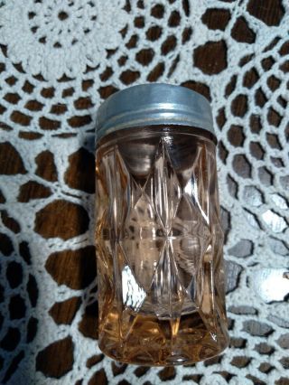 Vintage Pink Depression Diamond Pattern Glass Shaker 2.  75 " Tall Toothpick Holder