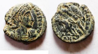 Zurqieh - As17513 - Constantius Ii Ae 3.  Fallen Horseman