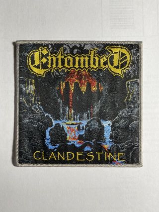 Entombed - Clandestine Woven Patch Death Metal Hand - Numbered 63/100