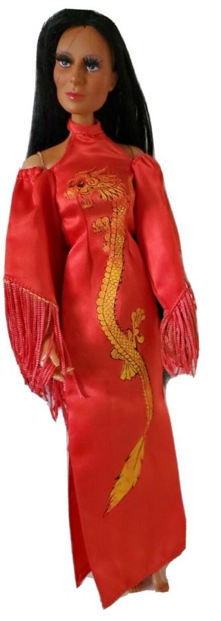 Vintage 1976 Mego - Cher Cherokee Bob Mackie Dress Doll