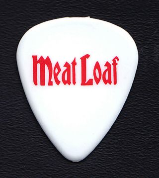 Meat Loaf Paul Crook Single - Sided White/red Tour Guitar Pick