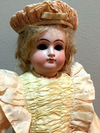 Antique Style Silk Dress And Hat For Your 15 - 16 " French,  German Or Modern Doll