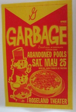 Garbage 2002 Roseland Concert Show Poster Abandoned Pools