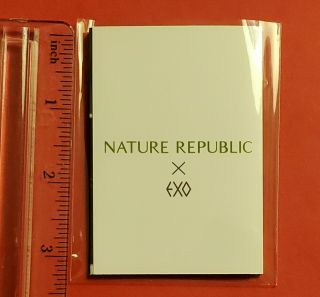 Official Nature Republic Green Derma EXO Accordion Photocard.  Limited.  6 members 3