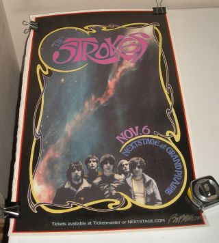 Rolled The Strokes Concert Poster Signed By Artist Bottom Right Corner