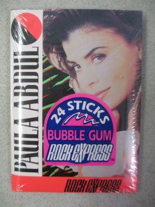 1991 Paula Abdul Rock Express 24 Sticks Of Bubble Gum In Collector Folder