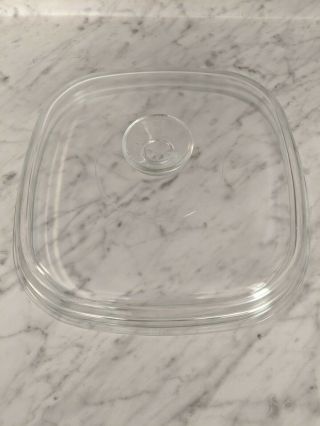 Pyrex Corning Ware Clear Glass Square Replacement Domed Lid A - 12 - C