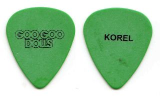 Goo Goo Dolls Korel Tunador Green Guitar Pick - 2016 Boxes Tour