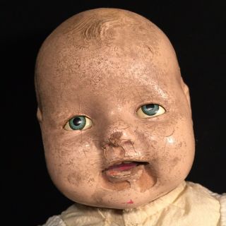 Antique Doll Eih Co Horsman Composition Baby Dimples Sleepy Eyes Teeth Priority