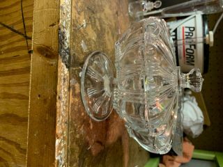 vintage lead crystal candy dish with lid 2
