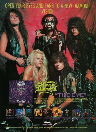 King Diamond The Eye 1990 Mercyful Fate 8x11 Promo Poster Ad