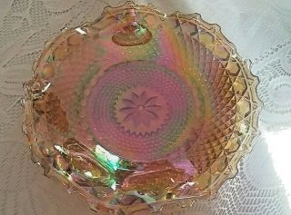 Vintage Carnival Glass Plate Dish 10 " Diameter Gorgeous